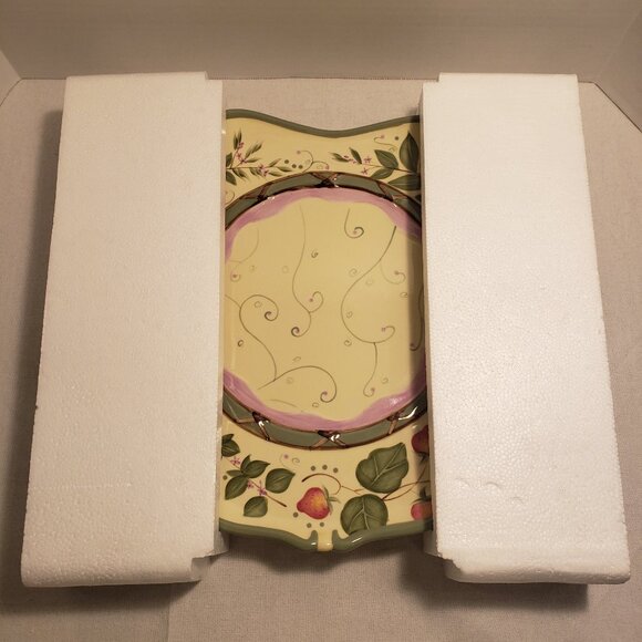 PARTYLITE GARDEN LITES CANDLE GARDEN TRAY/SERVING PLATTER + ORIGINAL BOX - P809 - Picture 8 of 15